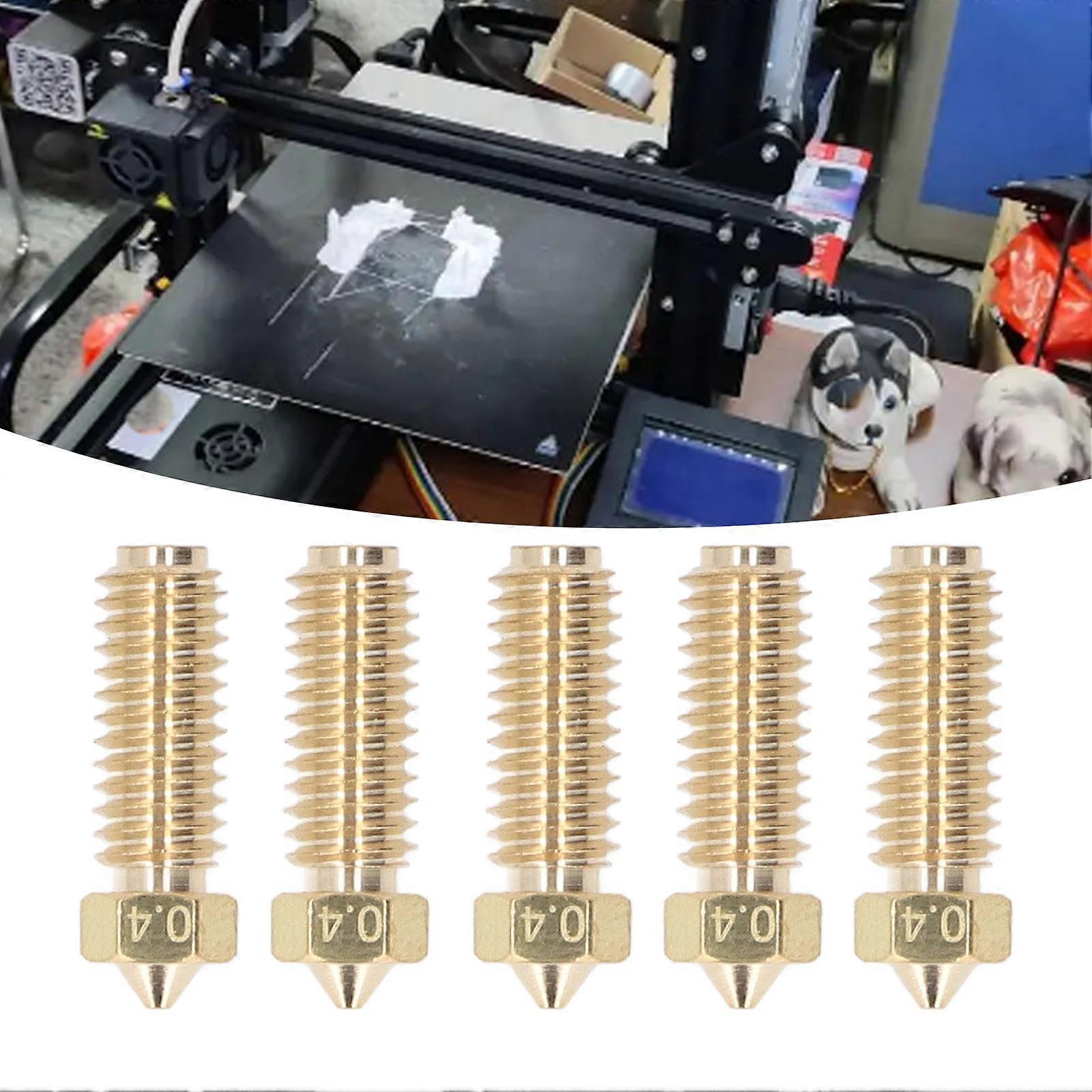 10Pcs M6 ακροφύσιο εκτυπωτών ορείχαλκου 3D 0.4mm για τα νήματα Kobra3