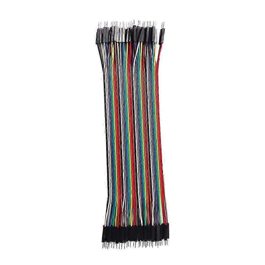 Dupont Line 40pcs Multicolored Dupont Wire 40pin Male to Female Breadboard Jumper Wires Ribbon Cables Kit