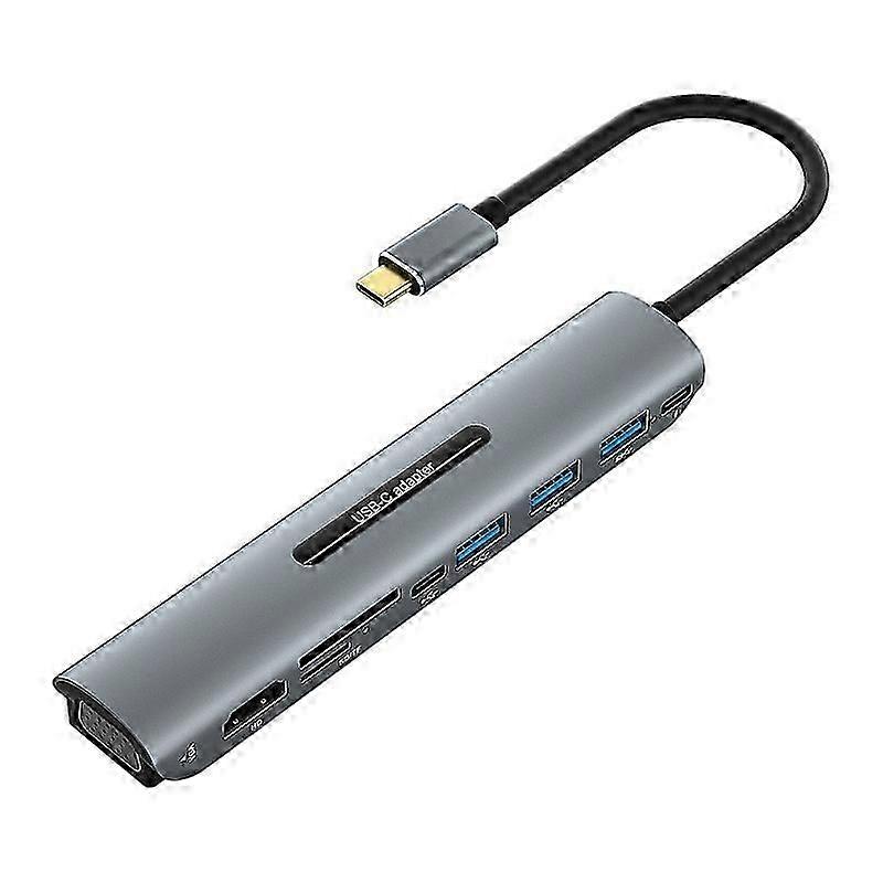 9 in 1 Mobile Phone Notebook Tablet Extension USB C Hub HDMI VGA Adapter
