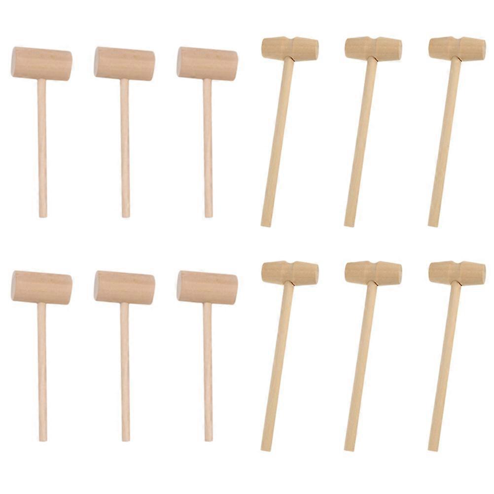Portable Mini Crab Hammers for Knocking Use Safe Beige Plastic 50 Pcs