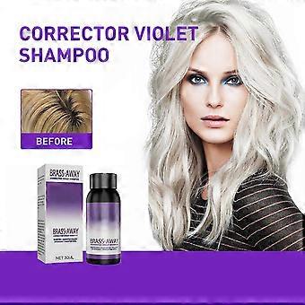 Brass-away Corrector Violet Shampoo, Anti-Yellow Tint Purple Shampoo for Blonde, Purple Toning Shampoo, Eliminates Brassy, Yellow Tones