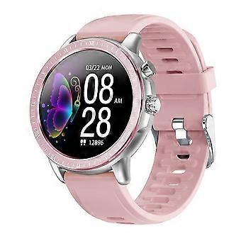 Nowy Smart Watch Kobiety Sport Tętno Ciśnienie krwi Monitor Fitness Tracker Smartwatch (Pink-Black)