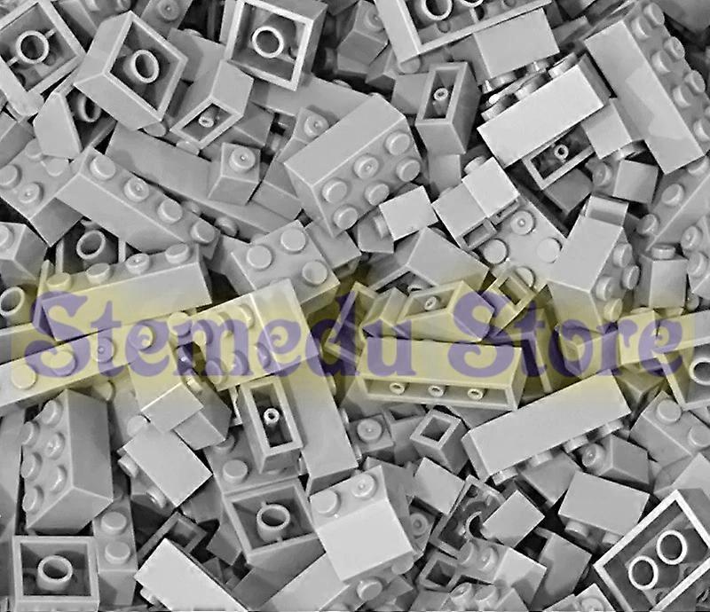 125g Bulk Building Bricks - colour-sorted bricks and plates, compatible with Lego