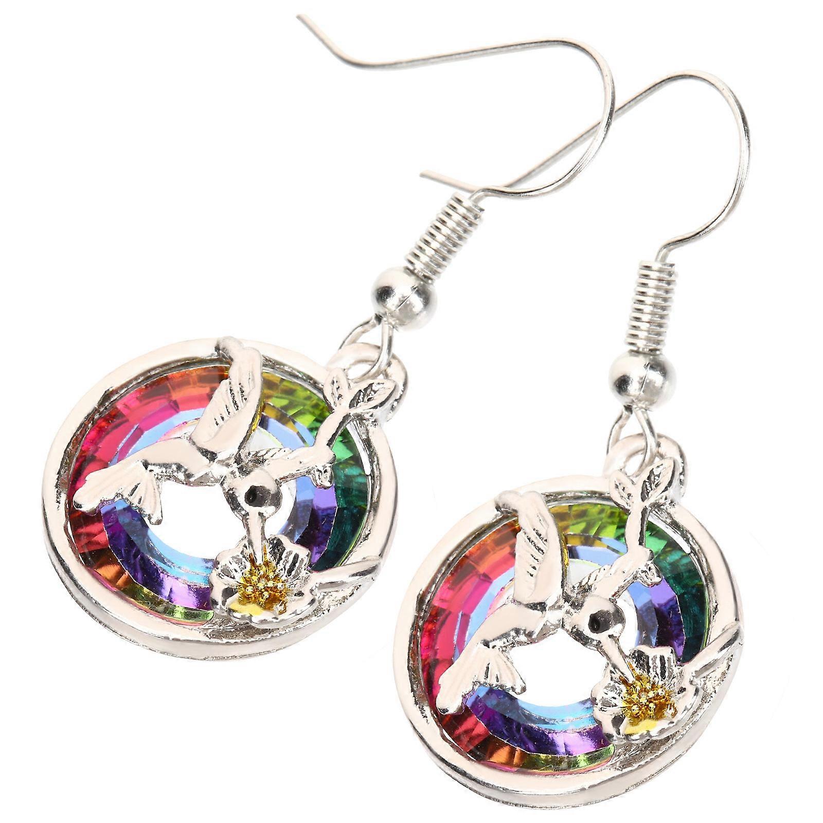 Hummingbird Earrings Silver Alloy Dangle Earrings 1Pair for Decoration