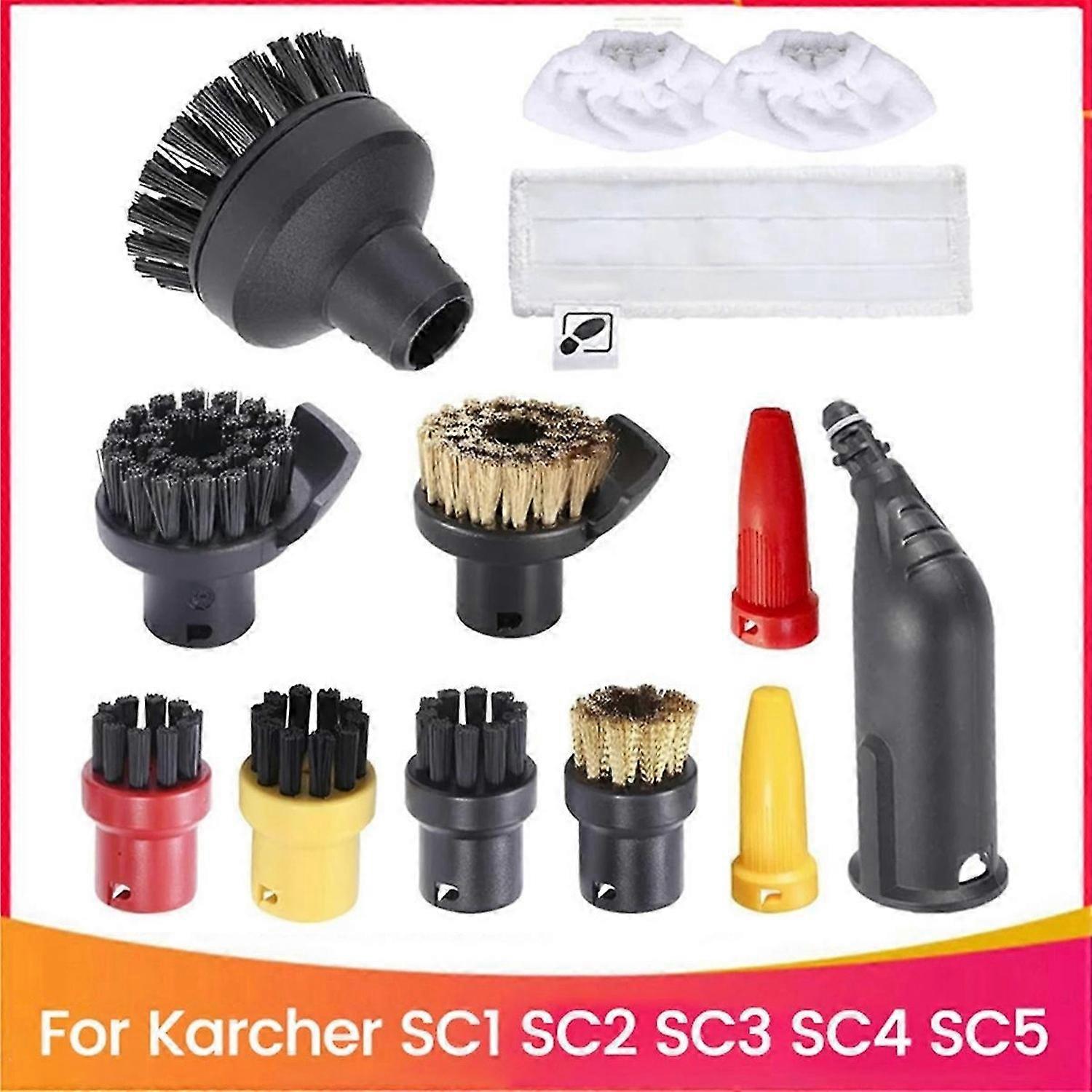 Round Cleaning Brushes Nozzle Brush Head Parts for EasyFix SC1 SC2 SC3 SC4 SC5 Series Steam Cleaner