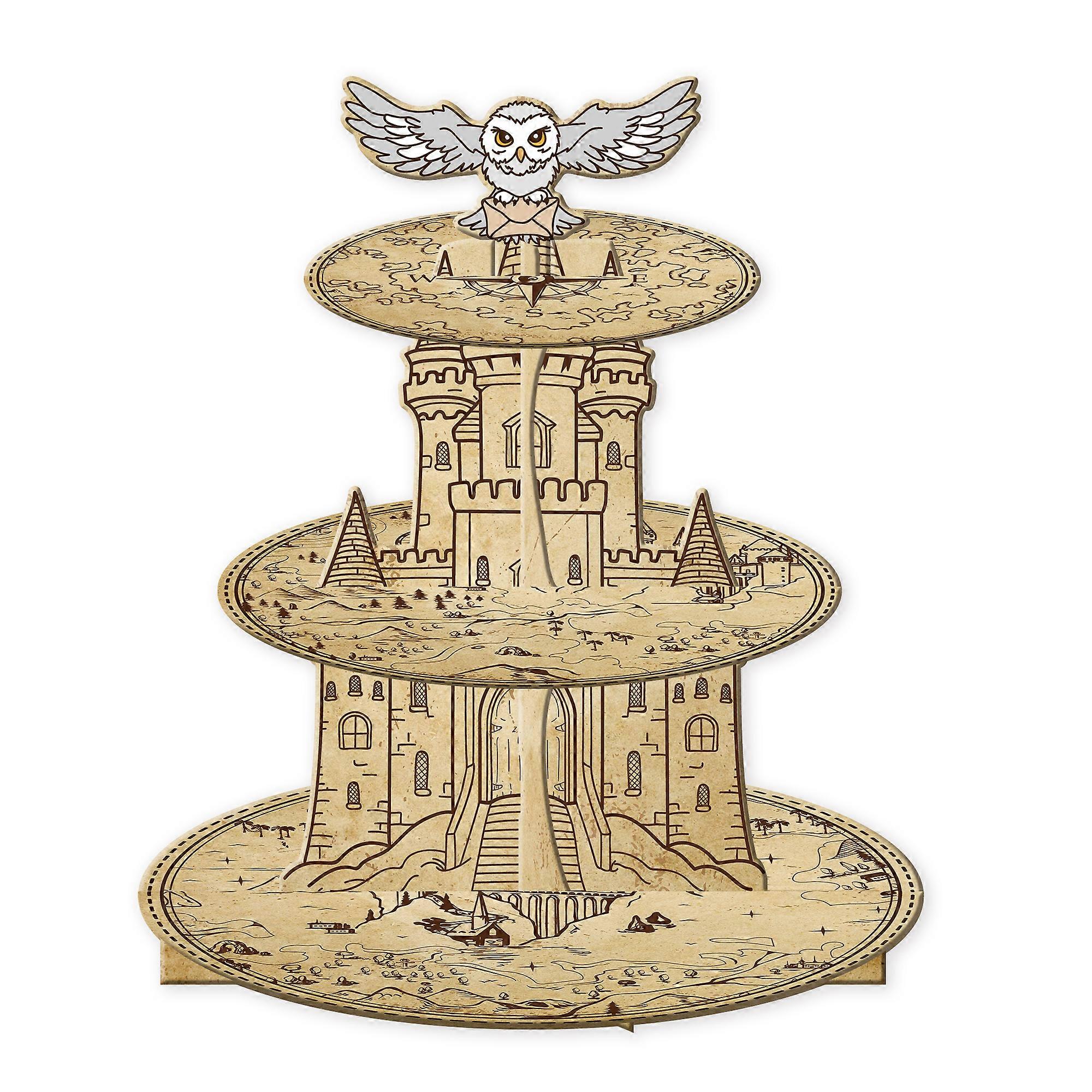 3-Tier Magical Wizard Cupcake Stand Wizard Birthday Party Cake Stand Halloween School Party Wizard Birthday Party Supplies