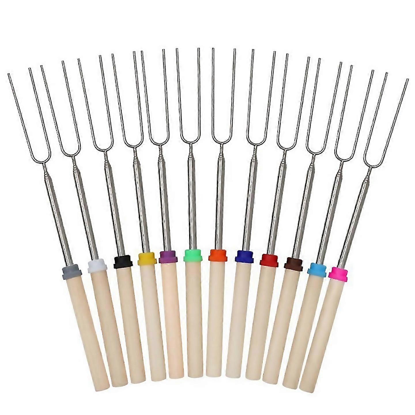 For Retractable Stainless Steel Grilling Rod Camping Essentials