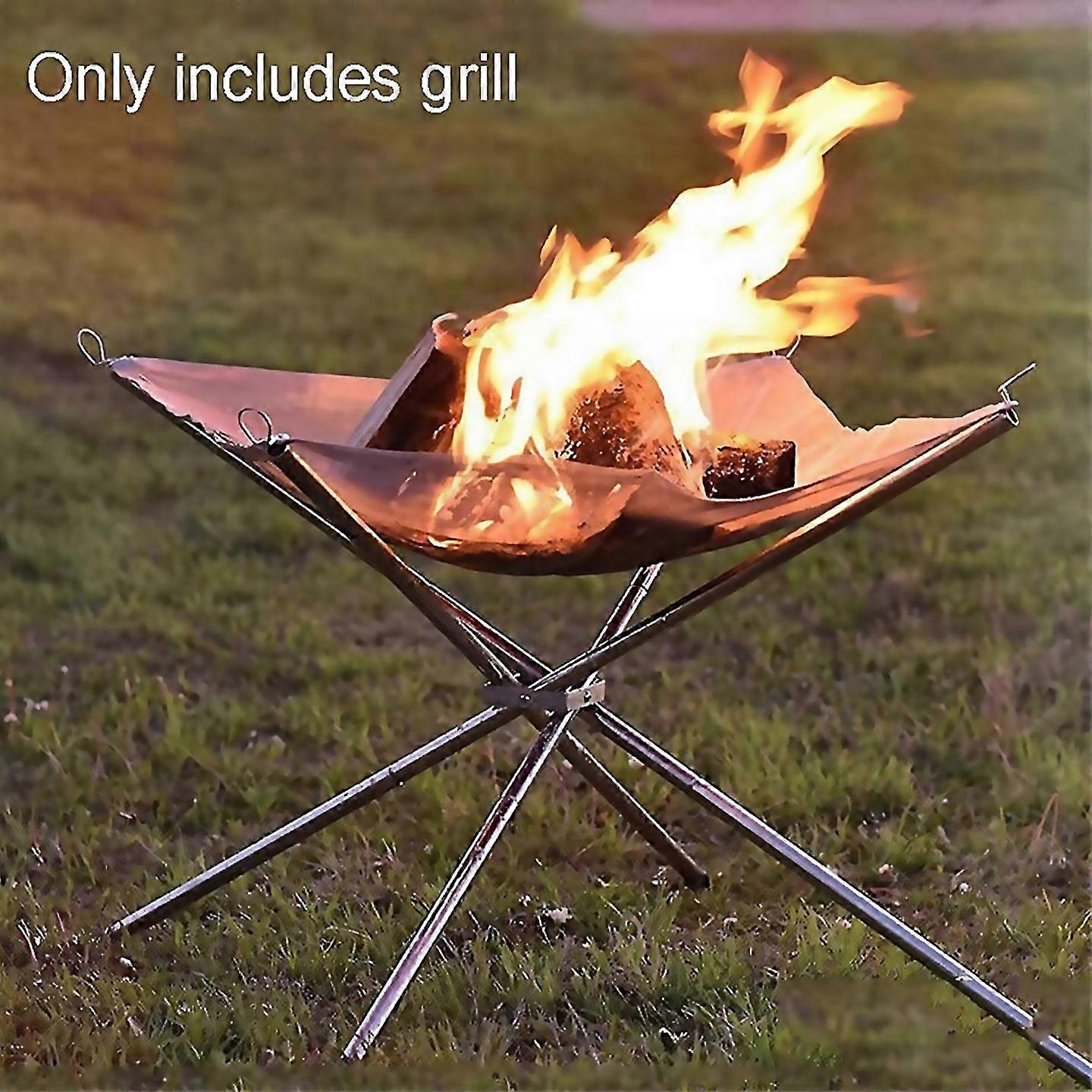 For Outdoor Camping Bonfire Rack Burning Rack Barbecue Grid Medium