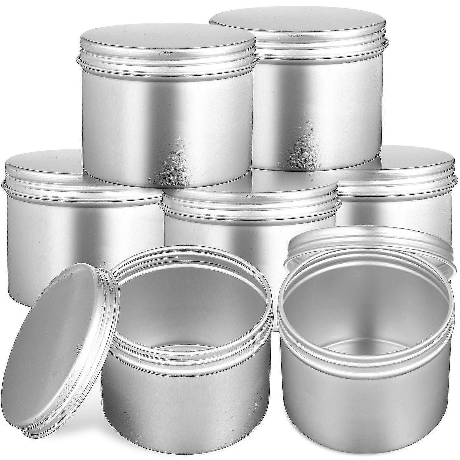 Aluminum Tin Cans with Screw Lids for Storage Use Silver Color 20 Pcs Moderate Capacity