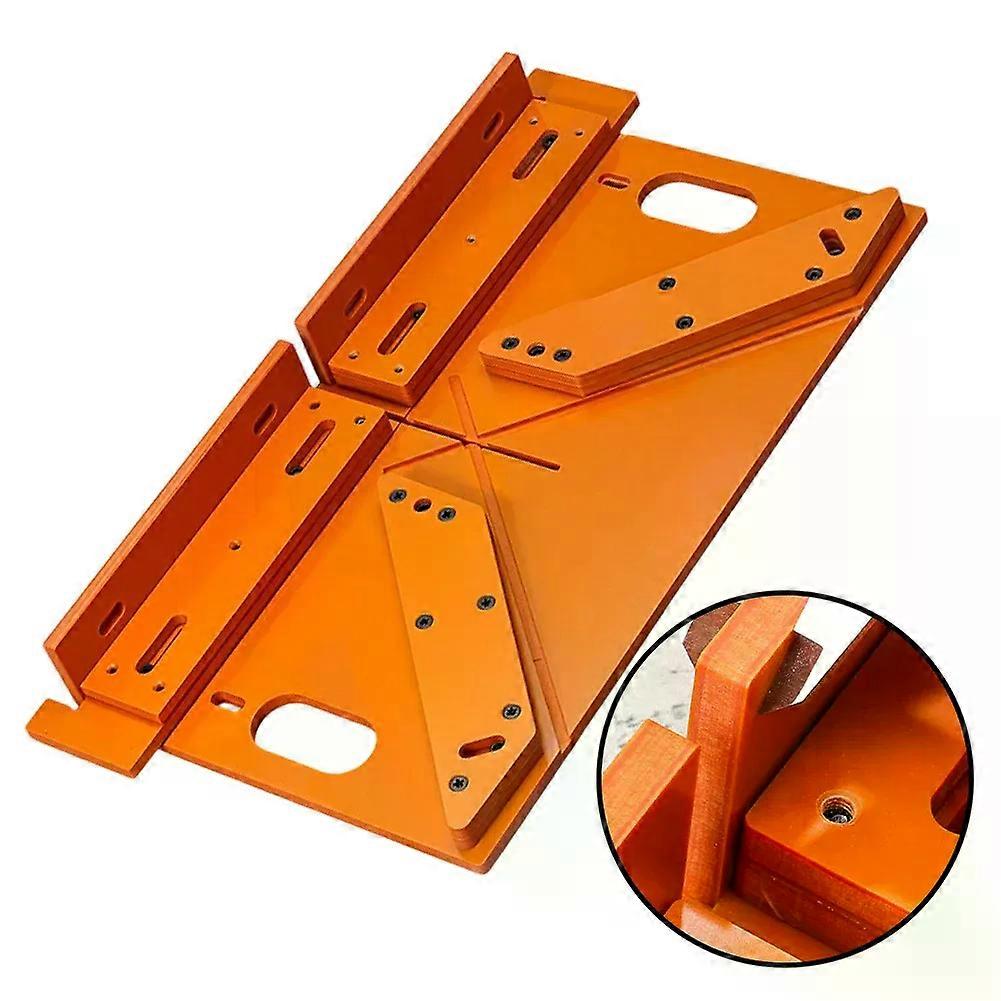 Table Saw Bottom Plate Frame Decorative Thread Cutting Guide Tool 45/90 Degree Circular Saw Guide Rail Bottom Plate Woodworking