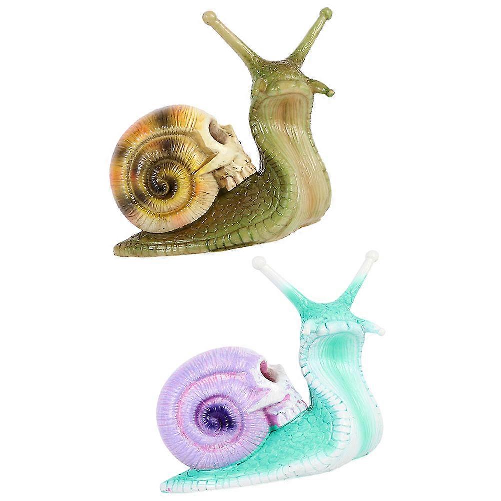Resin Snail Statue Snail Decoration for Indoor Use 4Pcs