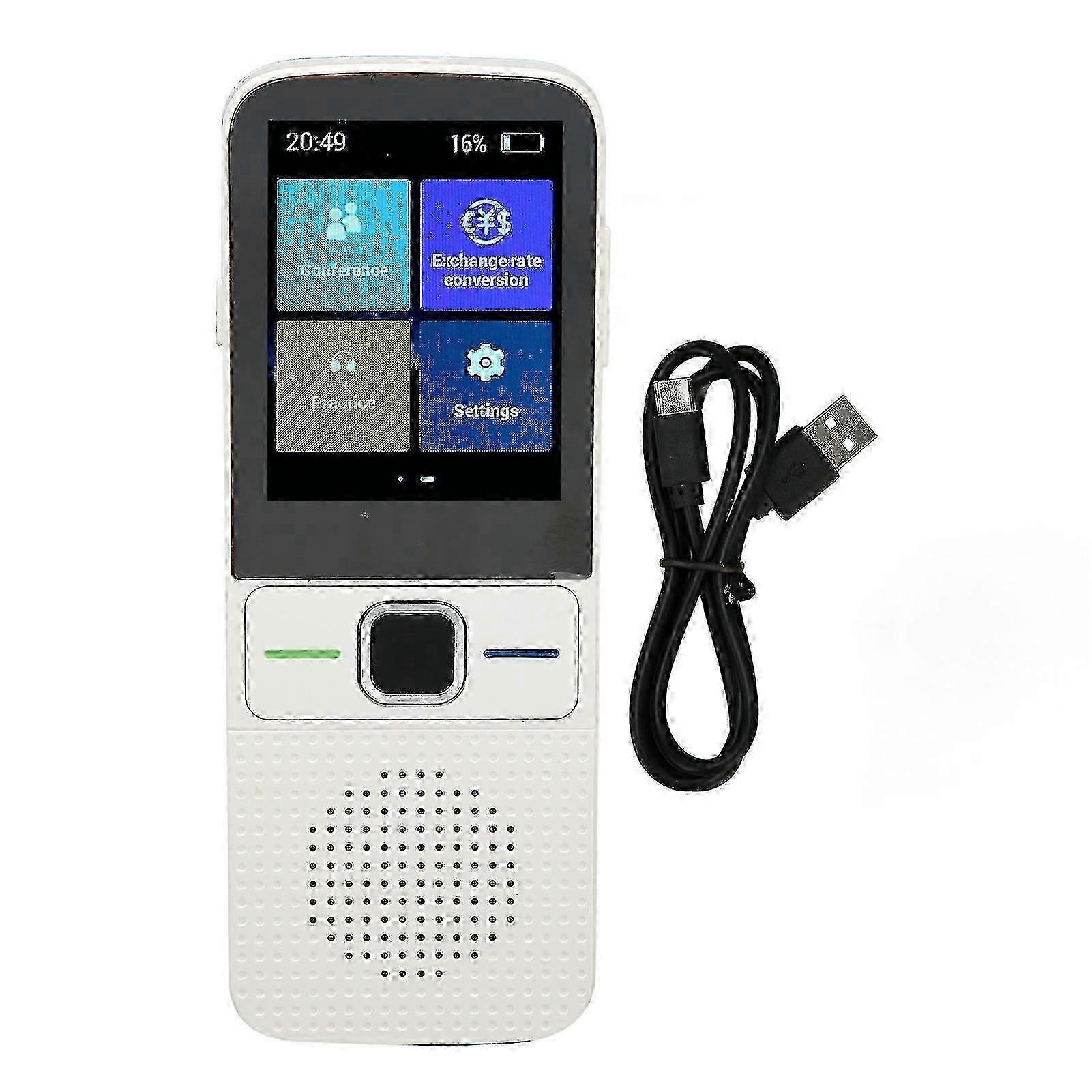 WiFi AI Translator 2.4" Touchscreen - Noise Reduction Real-time 138-Language Translator