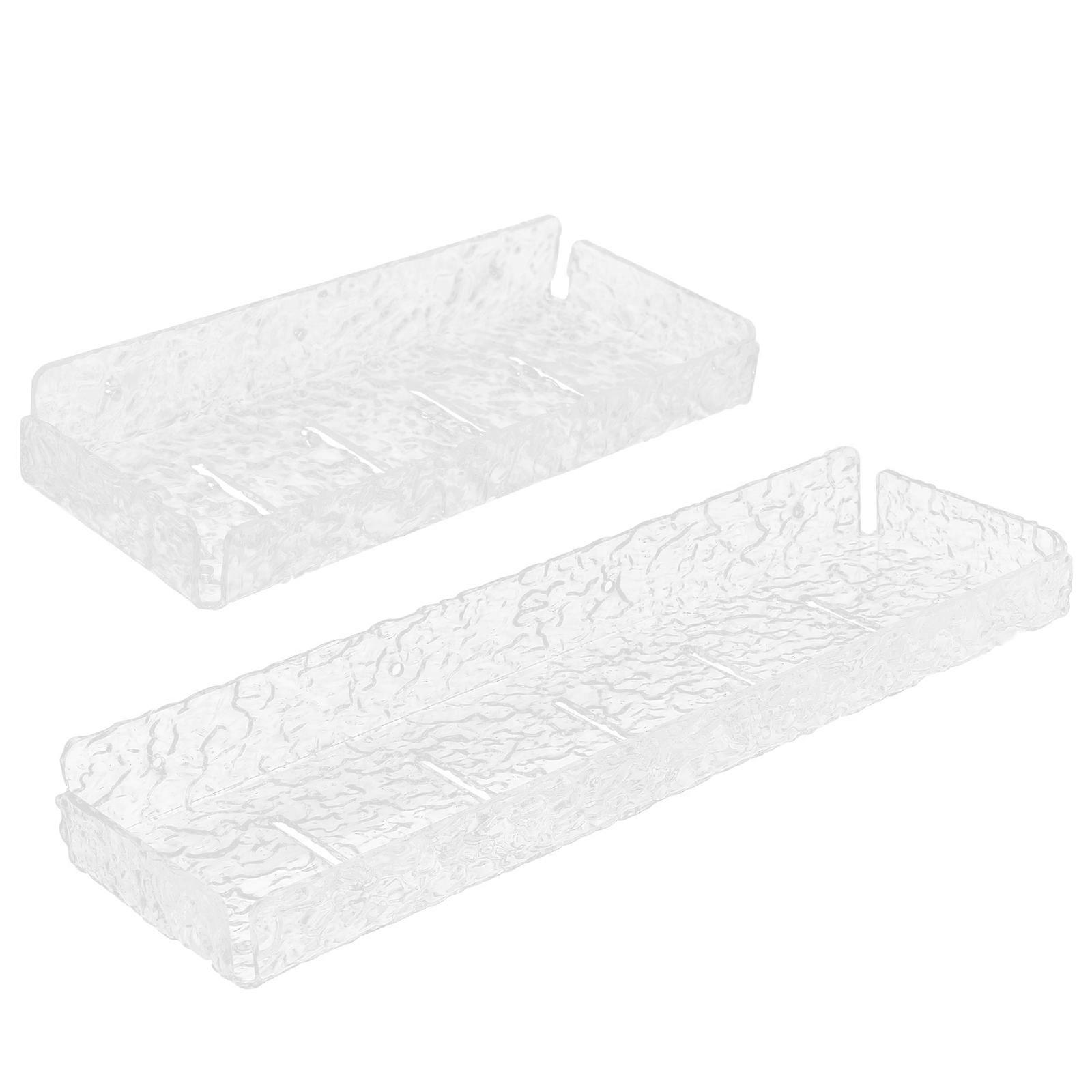 Versatile Rectangular Wall Floating Shelf For Bedroom Interior Decoration 35.00X10.00X4.00CM Nail-Free Installation 3 Sets