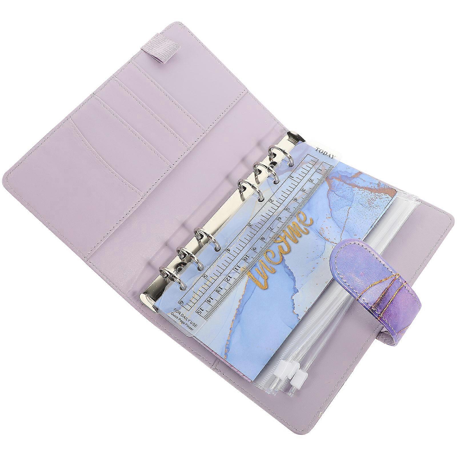 Portable Budget Binder For Family Gift 7.47x5.50x1.57 In Dustproof Loose-Leaf 1 Set