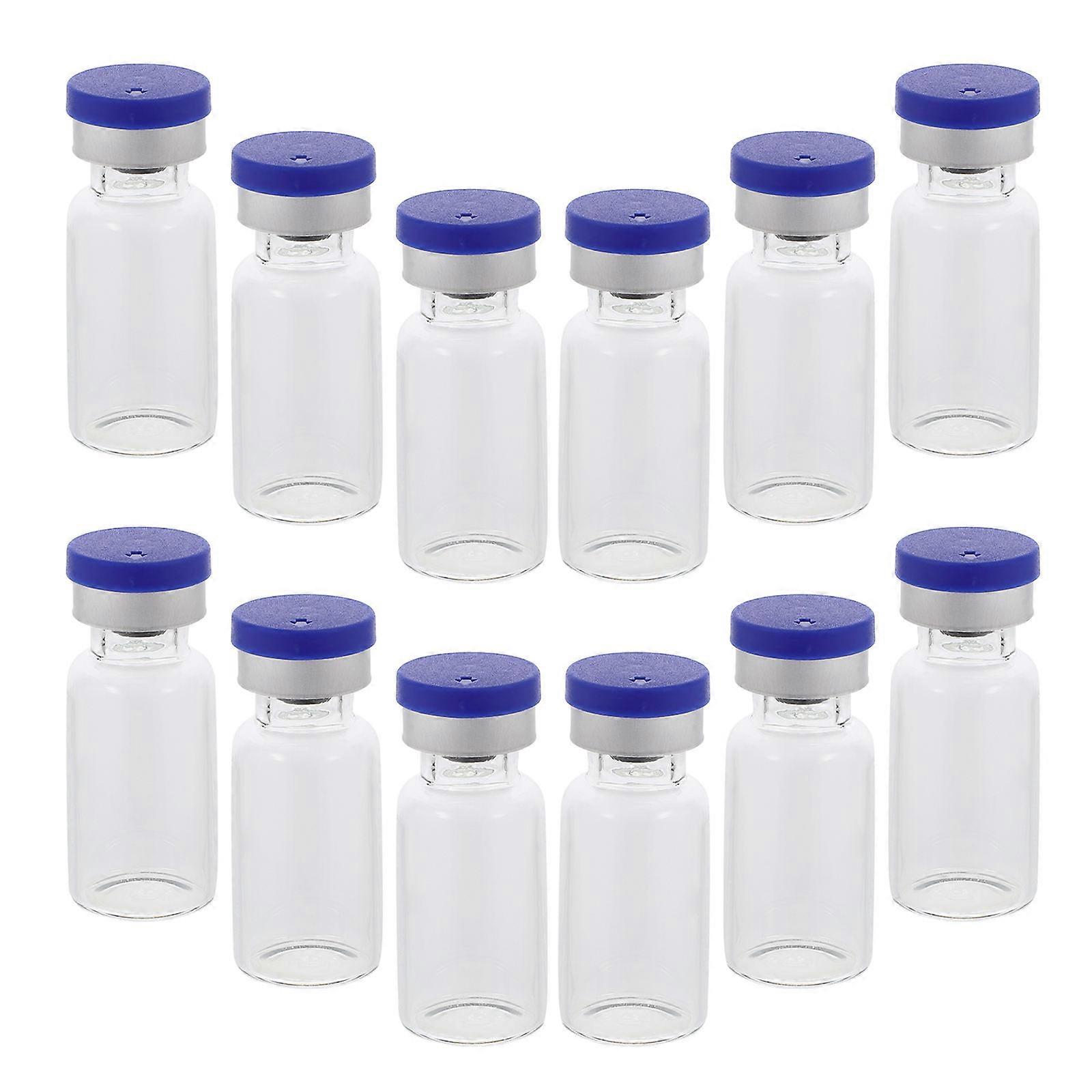 Small Glass Storage Bottles With Caps For Powder Storage 3ml Leak-proof Storage For Outdoor Home Use 24Pcs