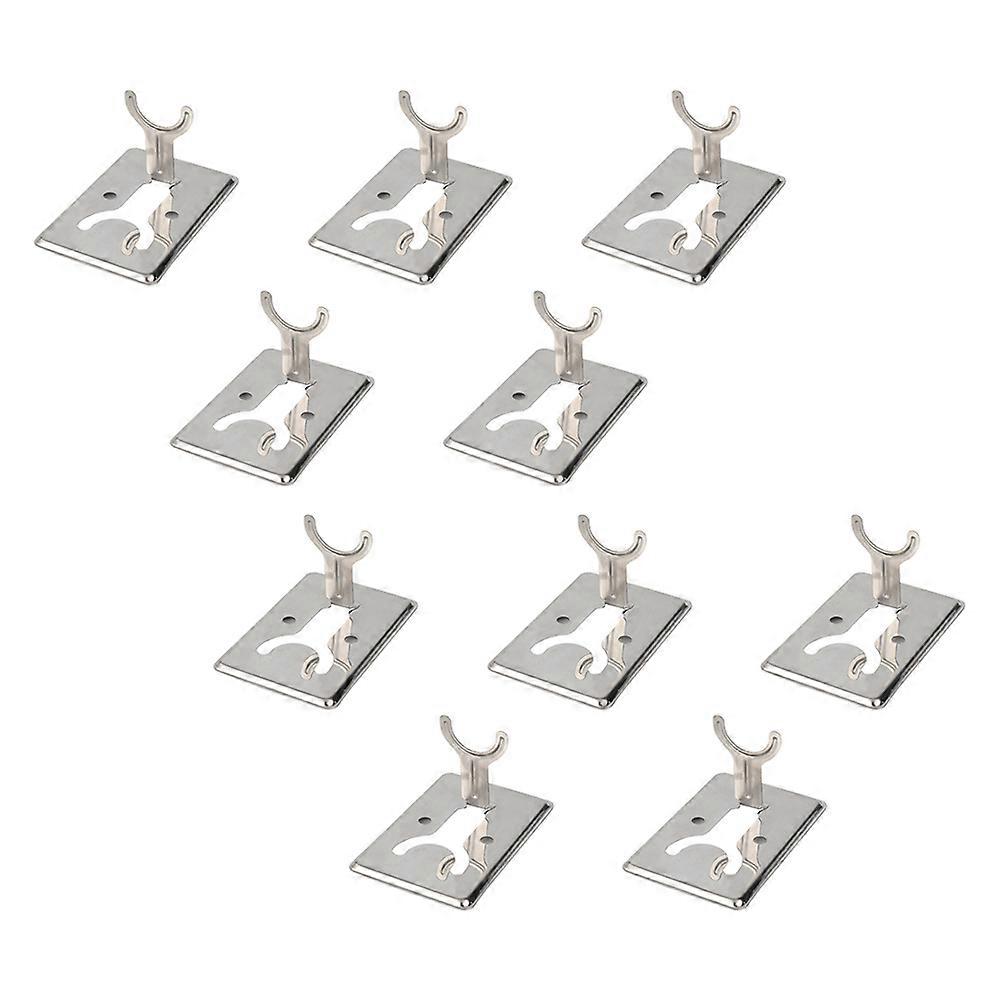 Silver Metal Soldering Iron Stand for Home Use with 10Pcs Holder Set