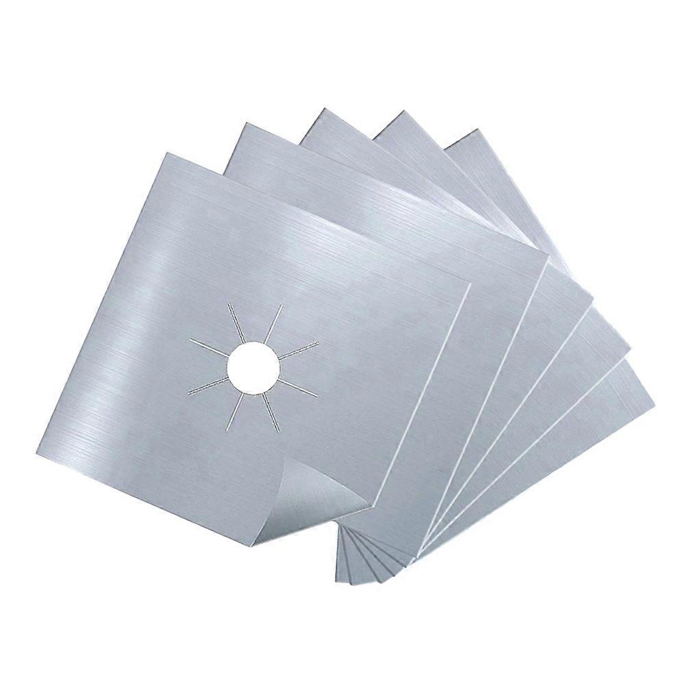 Reusable Silver Stove Burner Covers for Gas Range Protector 10Pcs Practical