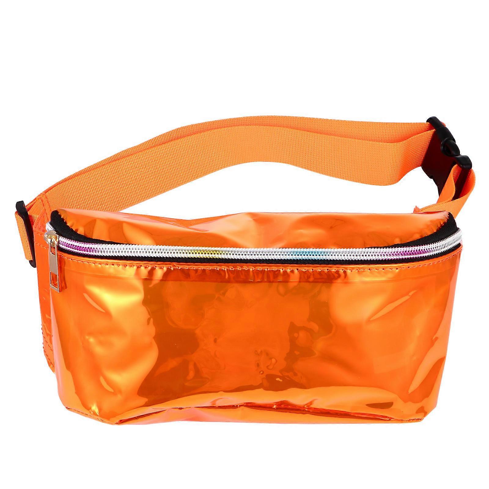 Chest Bag for Women Transparent PVC for Storage 3Pcs Orange Waist Bag