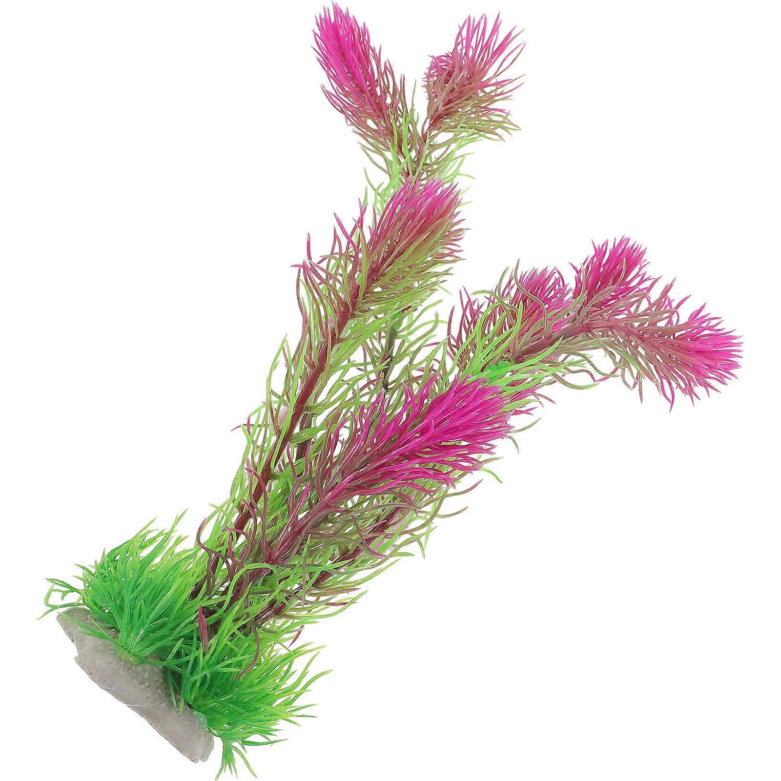 Plastic Aquarium Plants Artificial Water Grass for Decoration 5Pcs