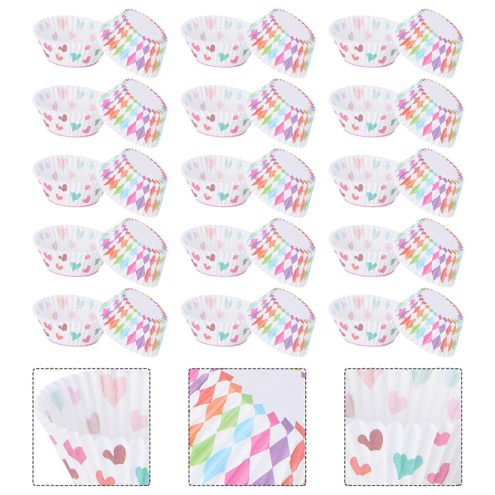 Cupcake Baking Cases 400Pcs Ideal For Family Gatherings Daily Use Elegant Design Oil-proof Baking Supply Paper Material