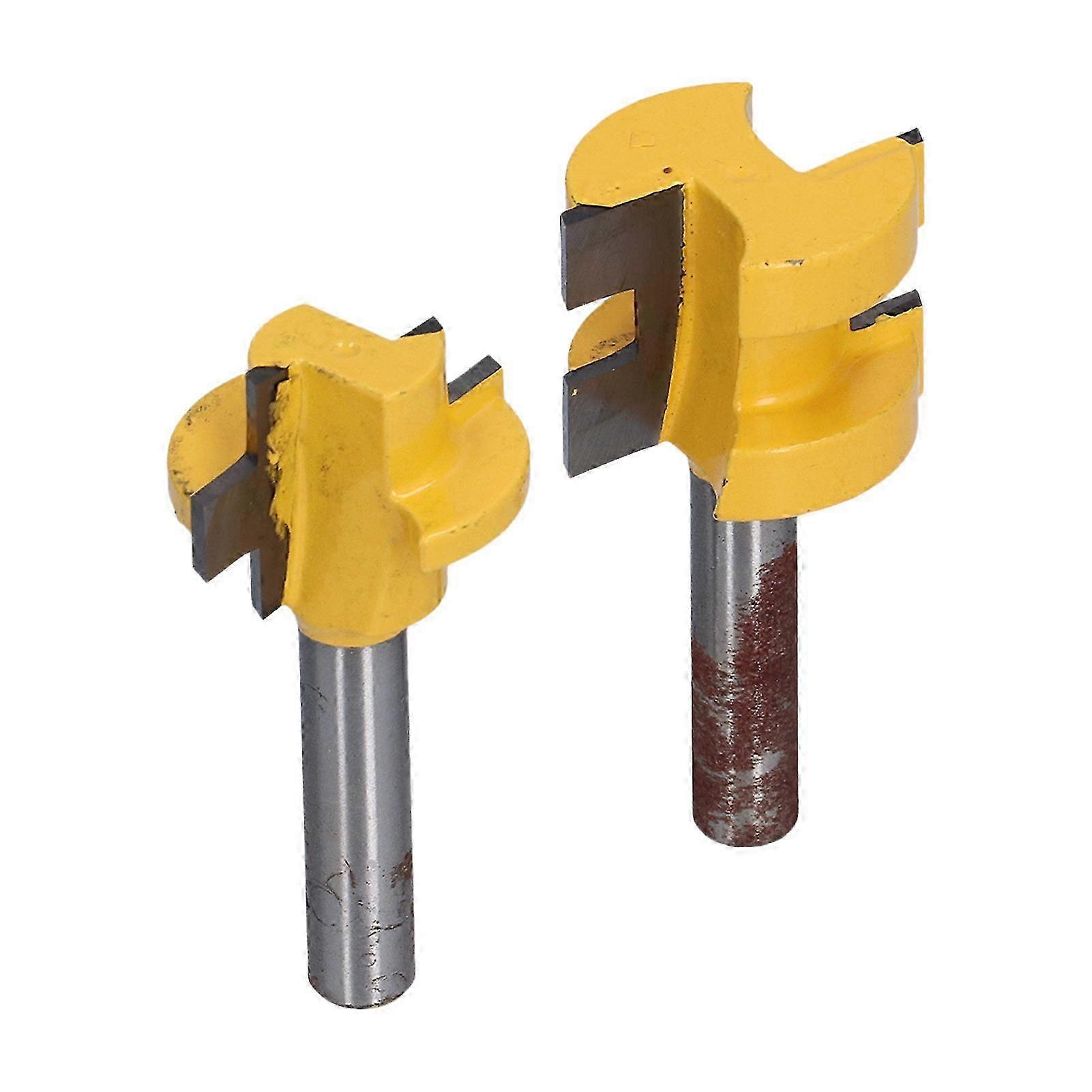 2025 2Pcs Tongue Groove Router Bit Grooving Cutter T Shape Square Tooth Wood Milling Saw 8mm Shank