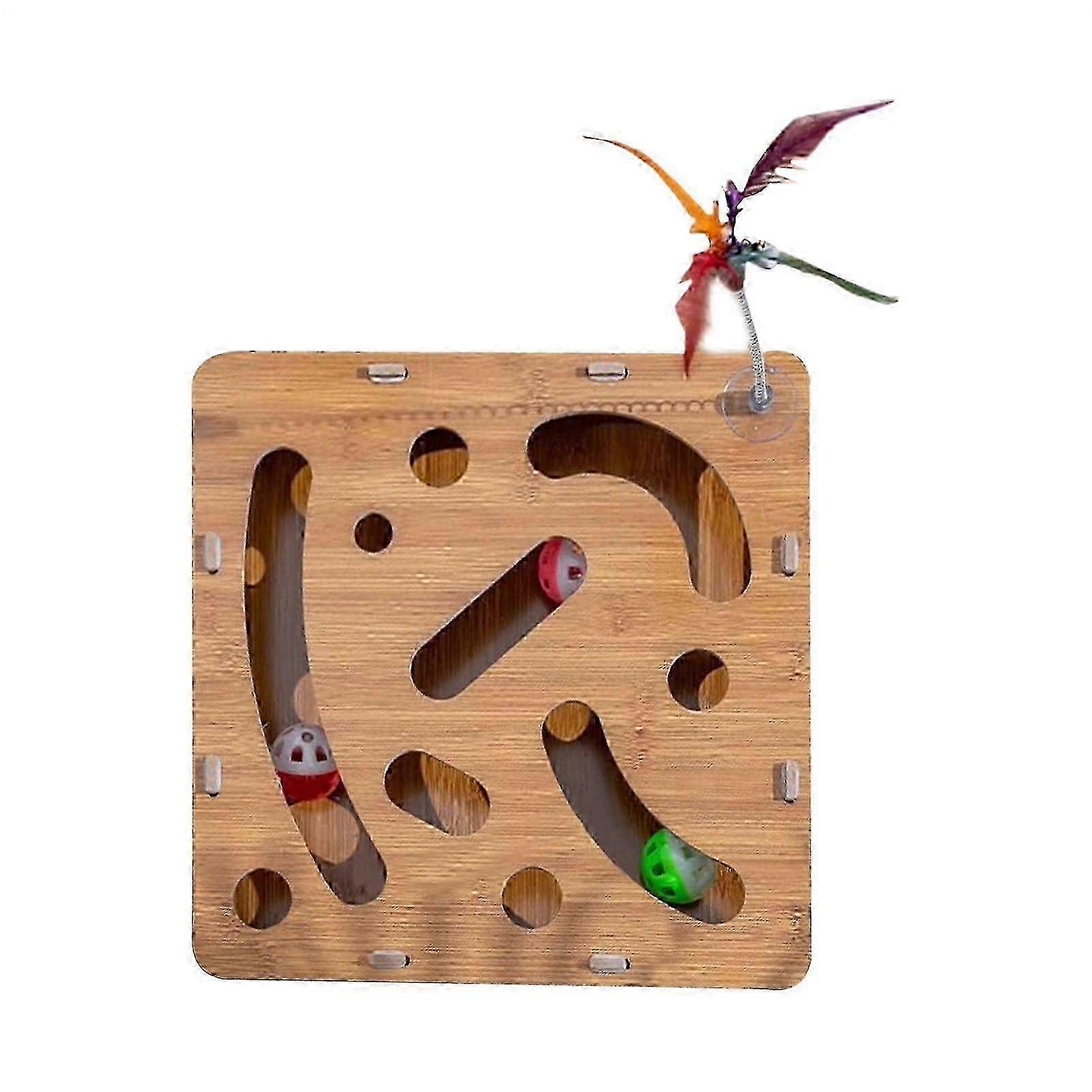 2025 Interactive Cat Puzzle Box - 29x40x6cm Enrichment Toy for Mental Stimulation