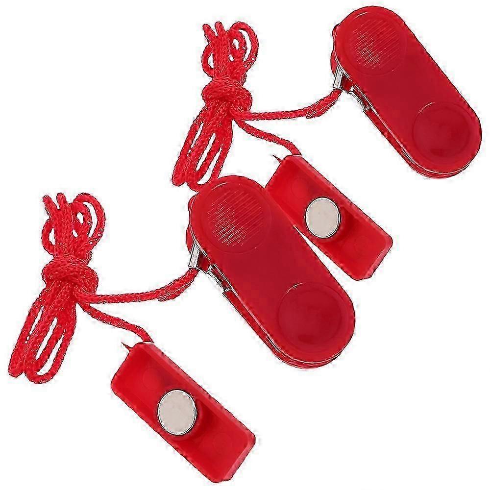 Universal Treadmill Safety Key Emergency Stop ABS 2Set Home Workout Red 4.7X2X2CM