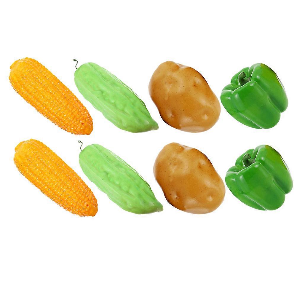 Artificial Vegetable Lifelike Vegetable Models for Decoration 8Pcs Foam Assorted Colors