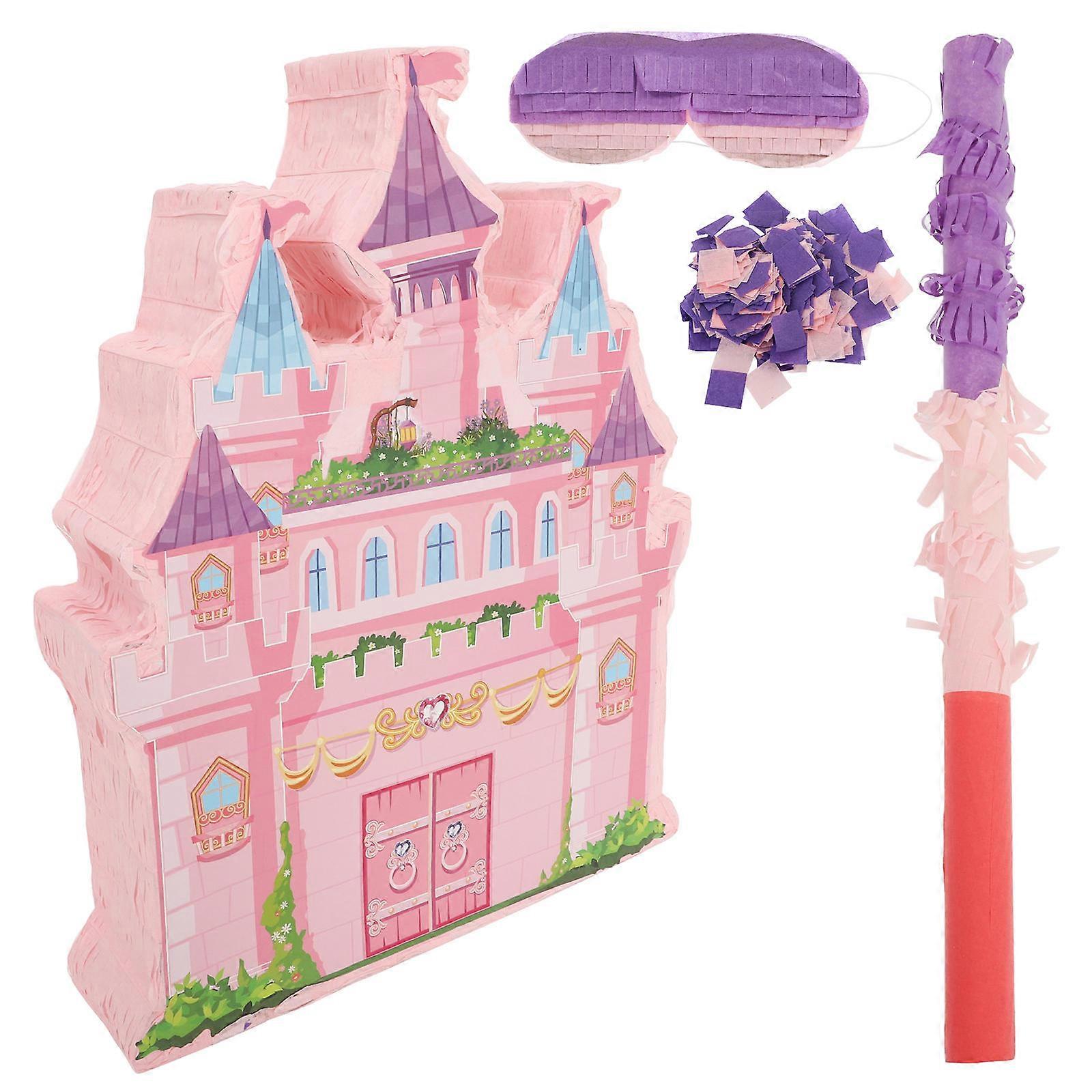 Castle Shaped Pinata For Themed Party Decoration Versatile Candy Container Perfect For Girls 2 Sets