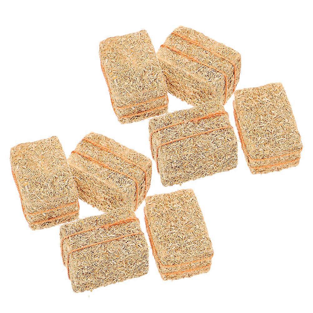 Mini Straw Bale Farm Decor Doll House for 40Pcs Scene Model