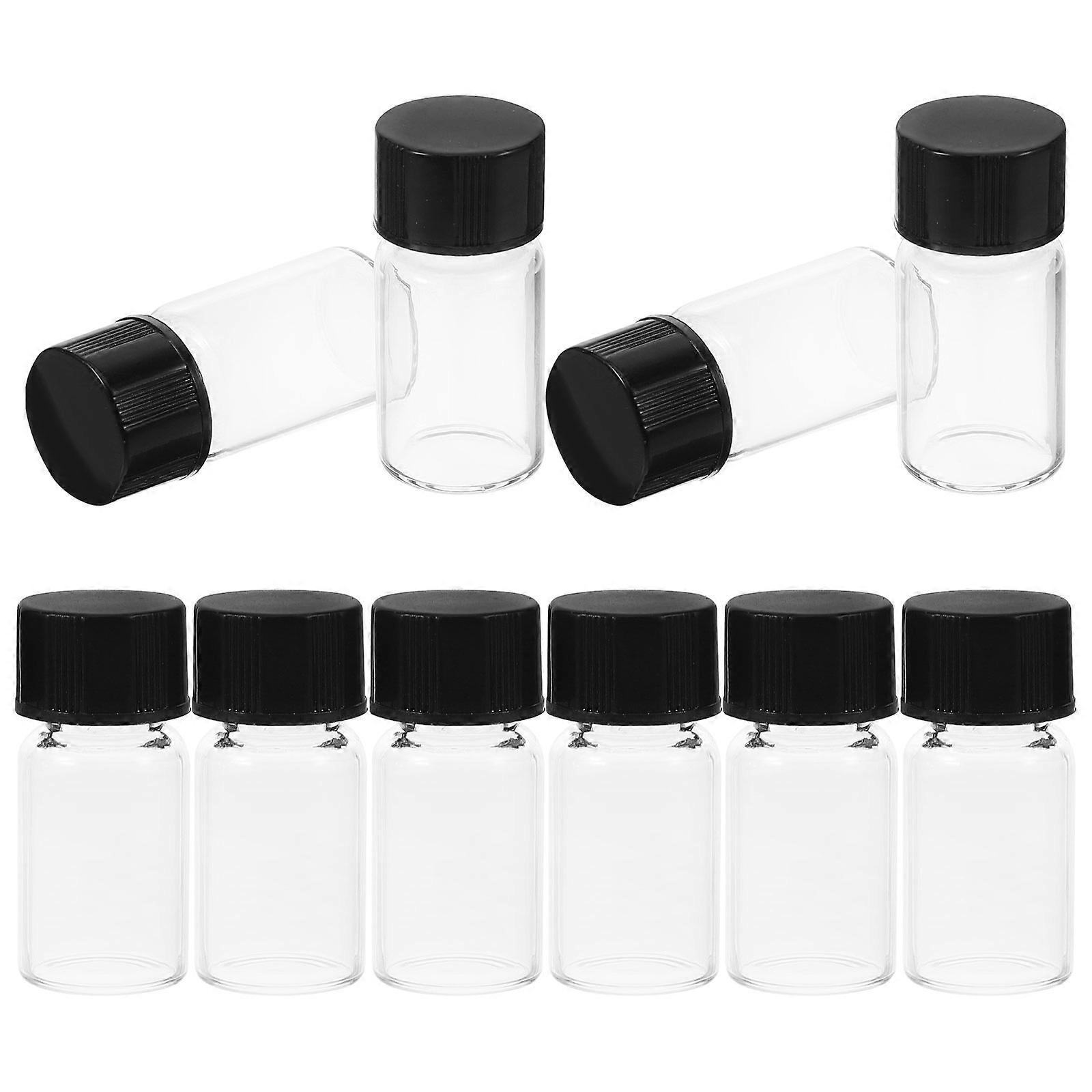 Small Clear Glass Vials for Storage Use with Screw Caps 30Pcs Leak-Proof