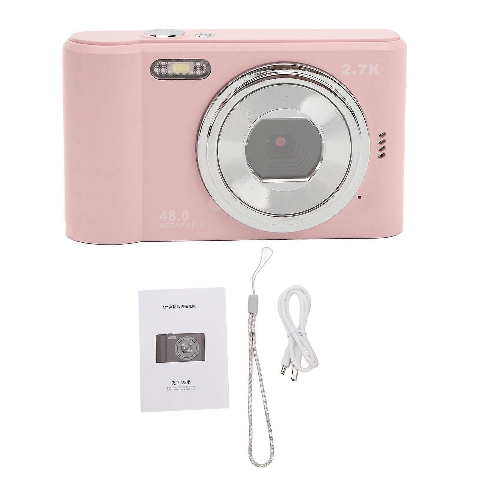 44MP Compact Digital Camera, 2.7K Video, 8x Digital Zoom, Smart Household Camera for Students, Easy to Use with HDMI Output