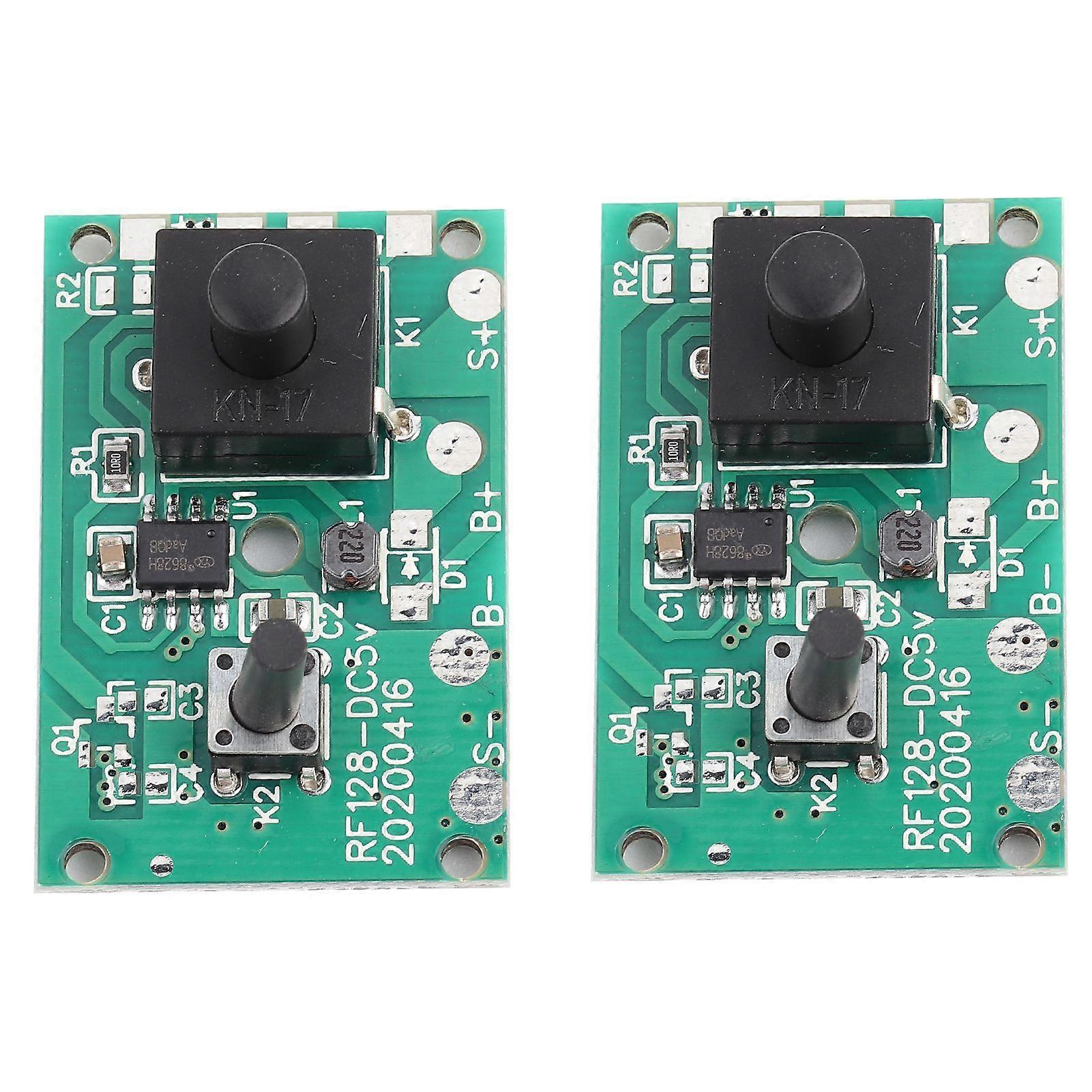 2Pcs Solar Lamp String Controller Module Circuit Board with 8 Kinds Light Mode and Switch 1.2V