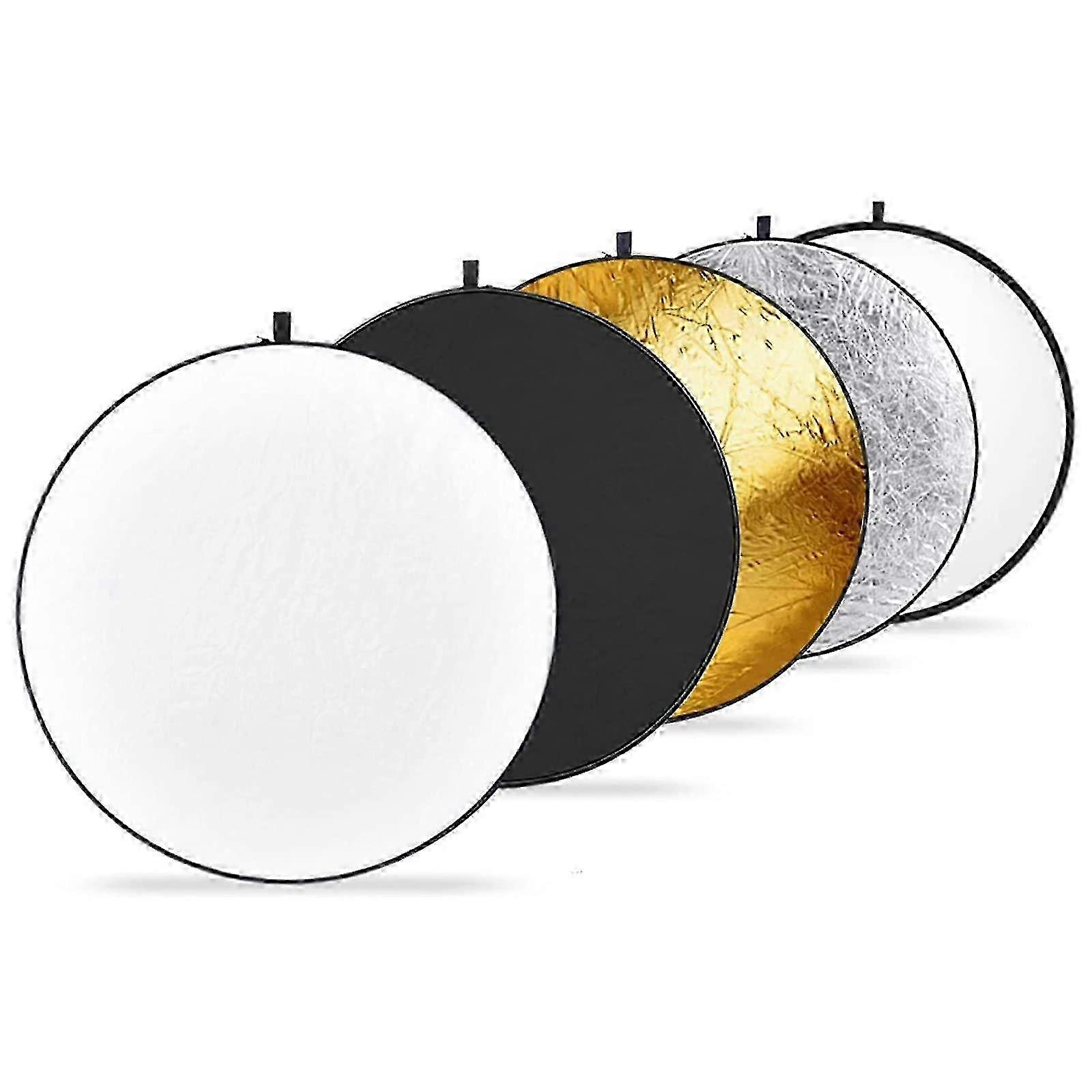 2025 1 Light Reflector Diffuser 5 in 1 Collapsible Multi Disc for Studio Photography Lighting 43 Inch/110 Centimeter