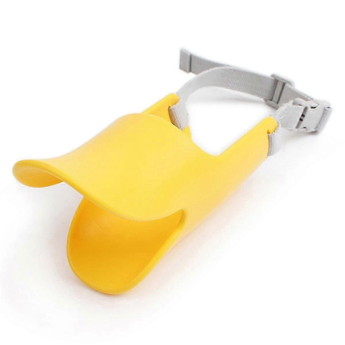 Behavior Modification Tool, Soft and Cozy Dog Muzzles Anti Bite Silicone Material Mouth Covers For Pets, Duck-Bill Shape With Quick-Release Buckl