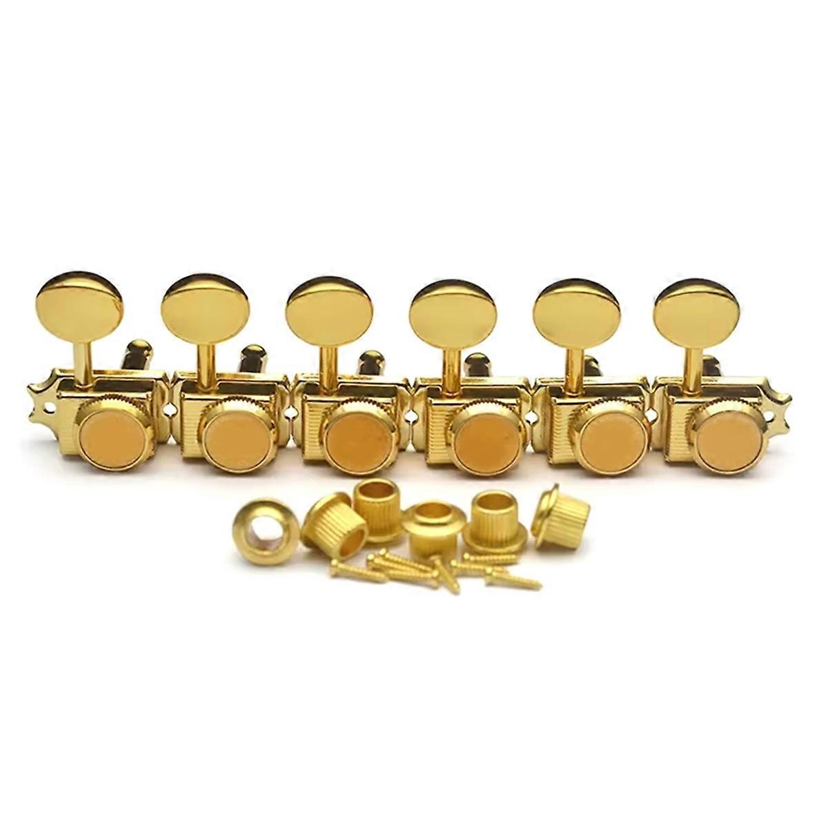 6 Inline Guitar Lock String Tuners 1:15 Vintage Machine Heads,A