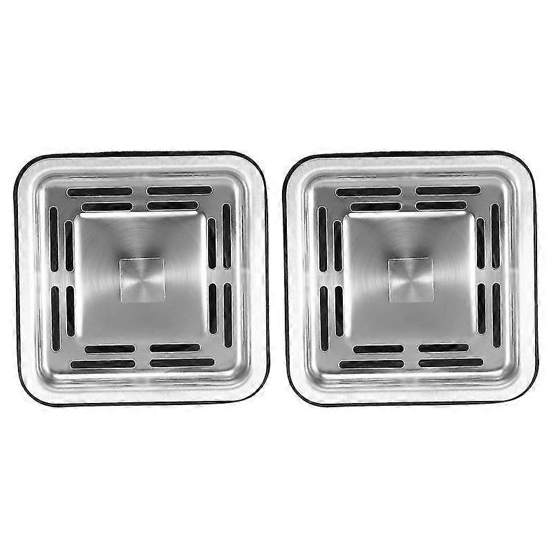 2x Square Sink Strainer Plug Kitchen Sink Drain Mesh Stopper Basket Strainer Waste Plug Kitchen App