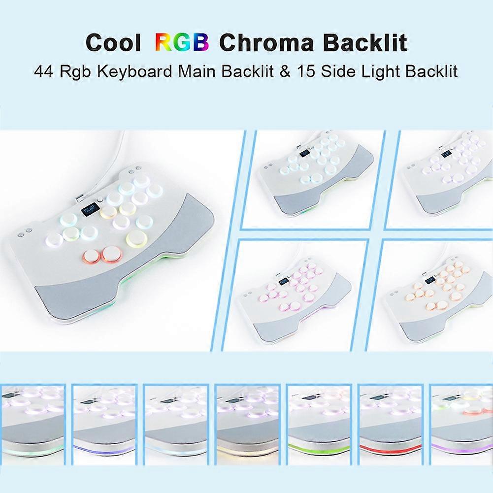 For PC/PS4 Hitbox PS5 Controller Stickless Arcade Stick Metal Game Keyboard with Meun UI Function for Switch Black