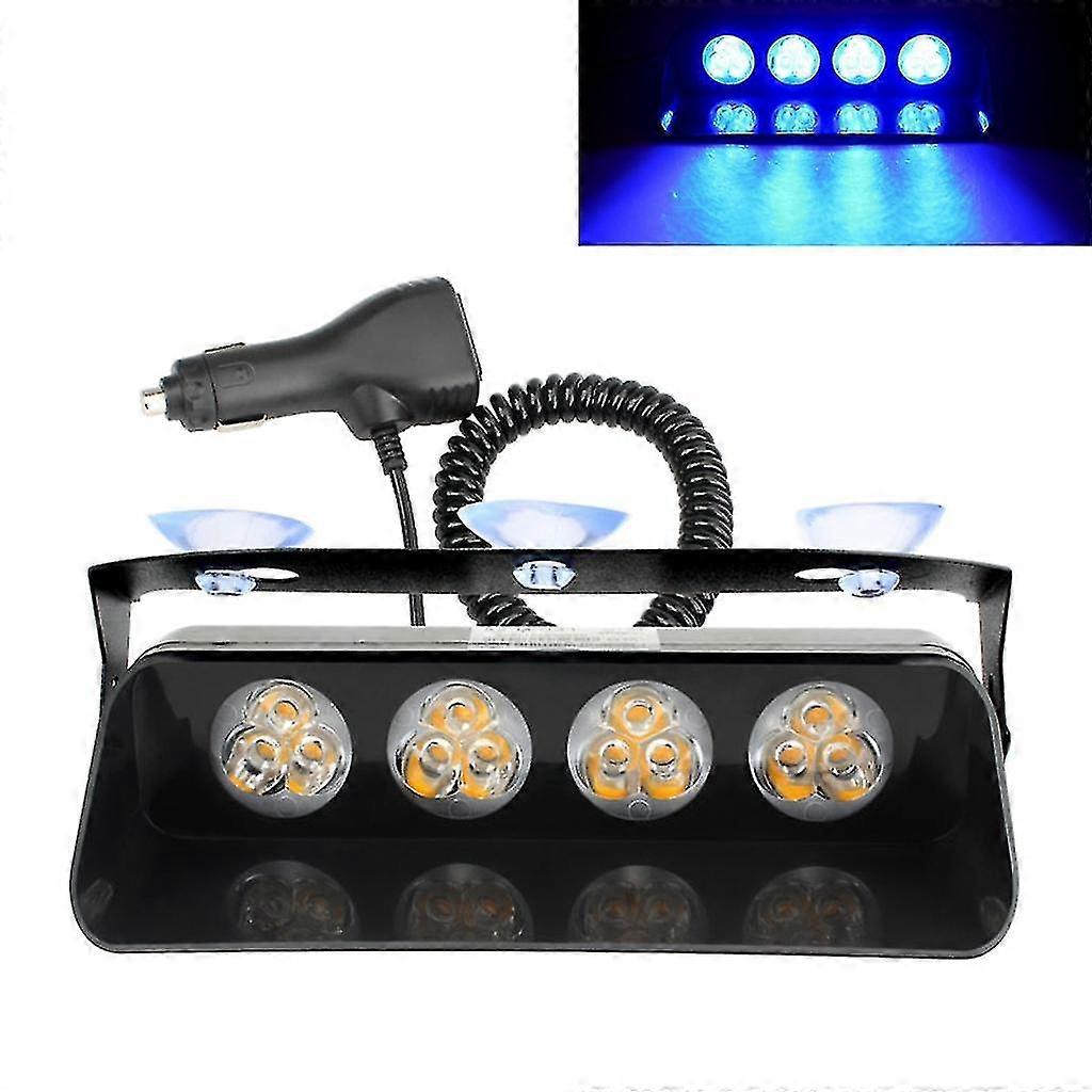 12 Led Interior Dash Windshield Flash Emergency Warning Strobe Light Bar