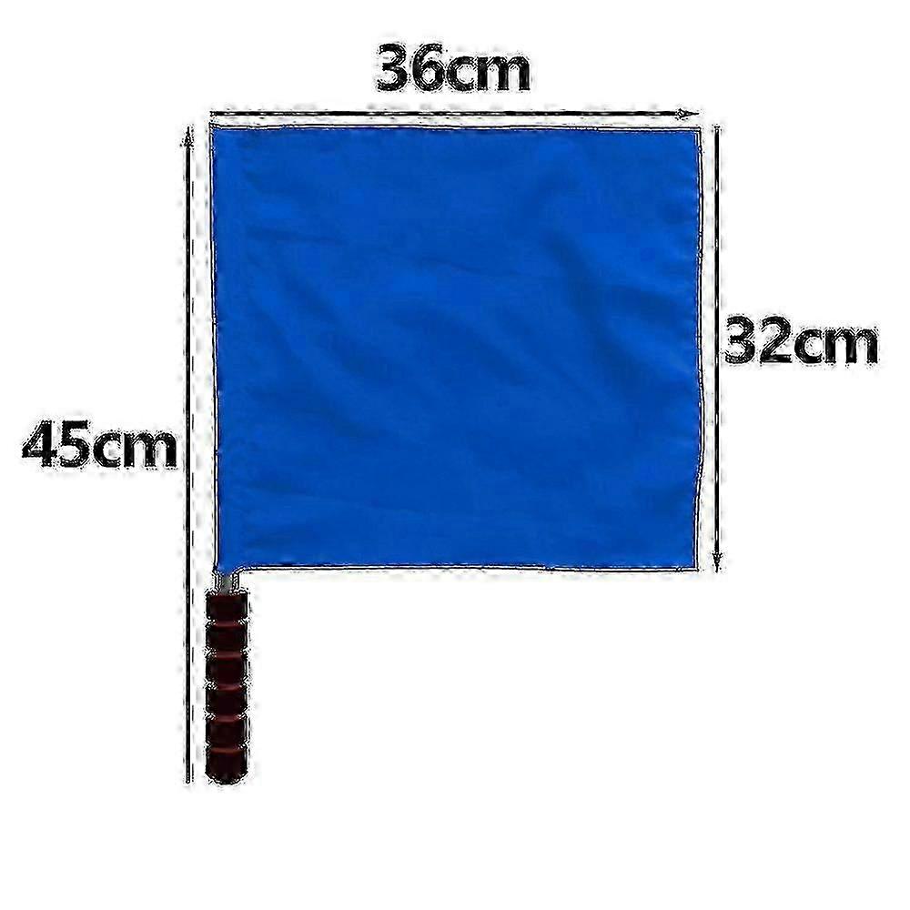 Stainless Steel Referee Hand Flag with Sponge Handle Red Signal Flag for Patrol Performance hwy
