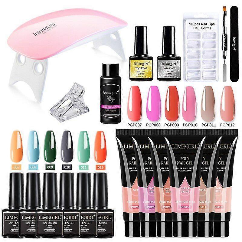 Σετ μανικιούρ για extensions νυχιών, σετ βερνικιού νυχιών με τζελ, σετ στεγνωτήρα νυχιών με λάμπα UV LED και απορροφητικό νερό B