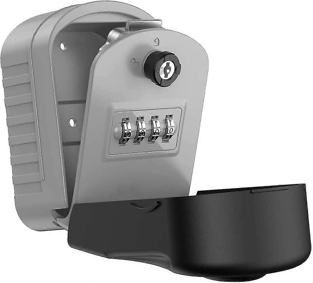 4 Digit Key Storage Lock Box,wall Mounted Security With1 Key,resettable Set Your Own Combination,5 Key Ca