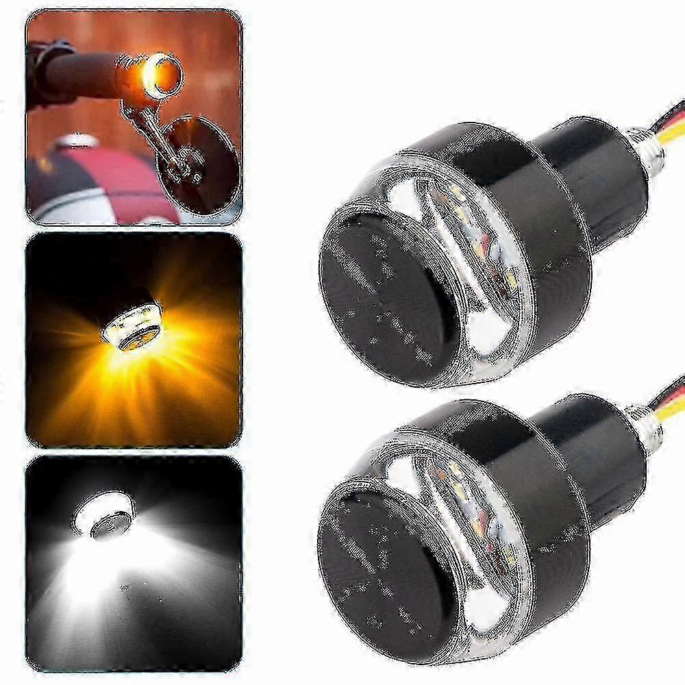 12v Turn Signals Motorcycle Led Handle Bar End Blinker For 22mm Handlebar Signal Light Flashing For