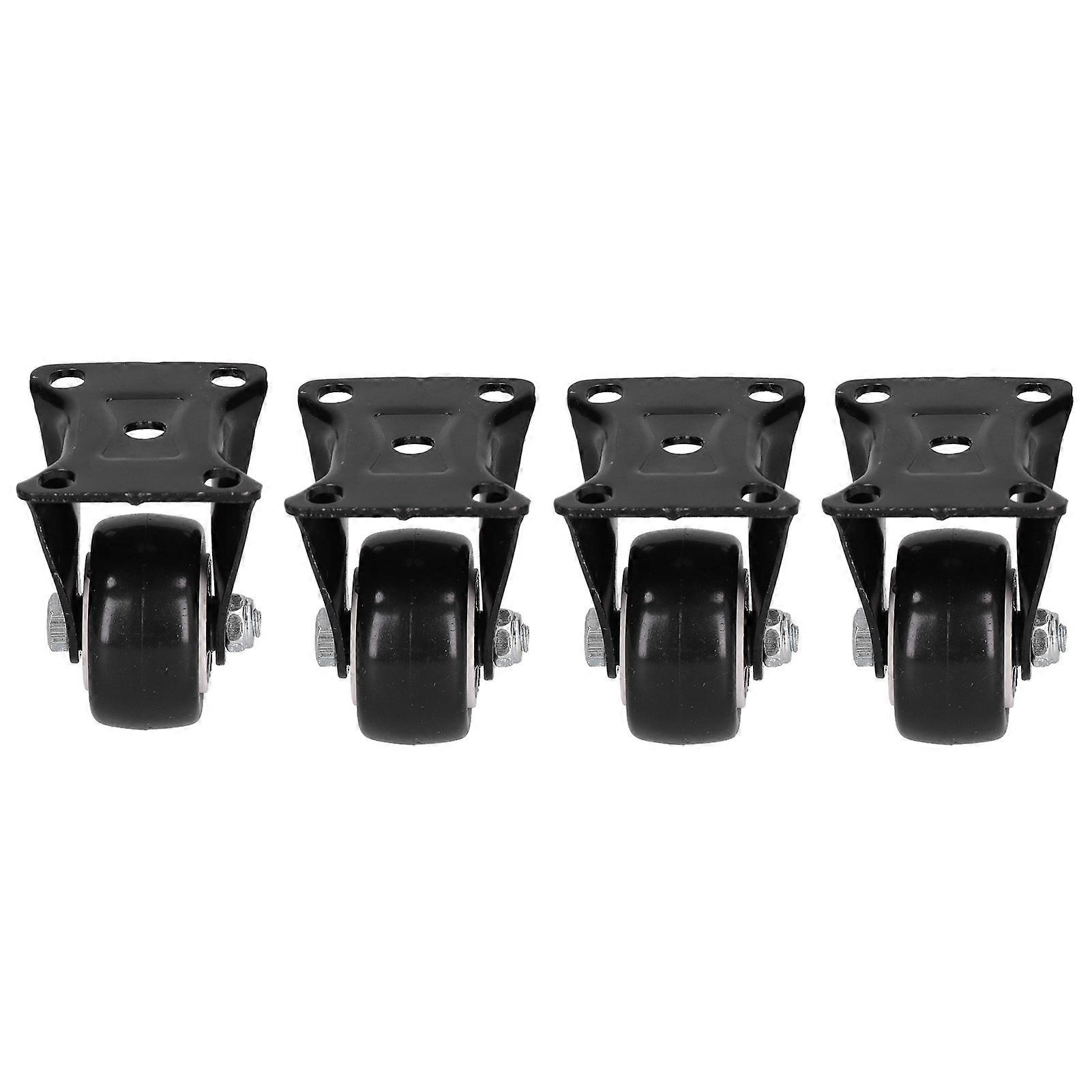 4PCS Heavy Duty 40mm Caster Wheels for Carts Toolbox Black