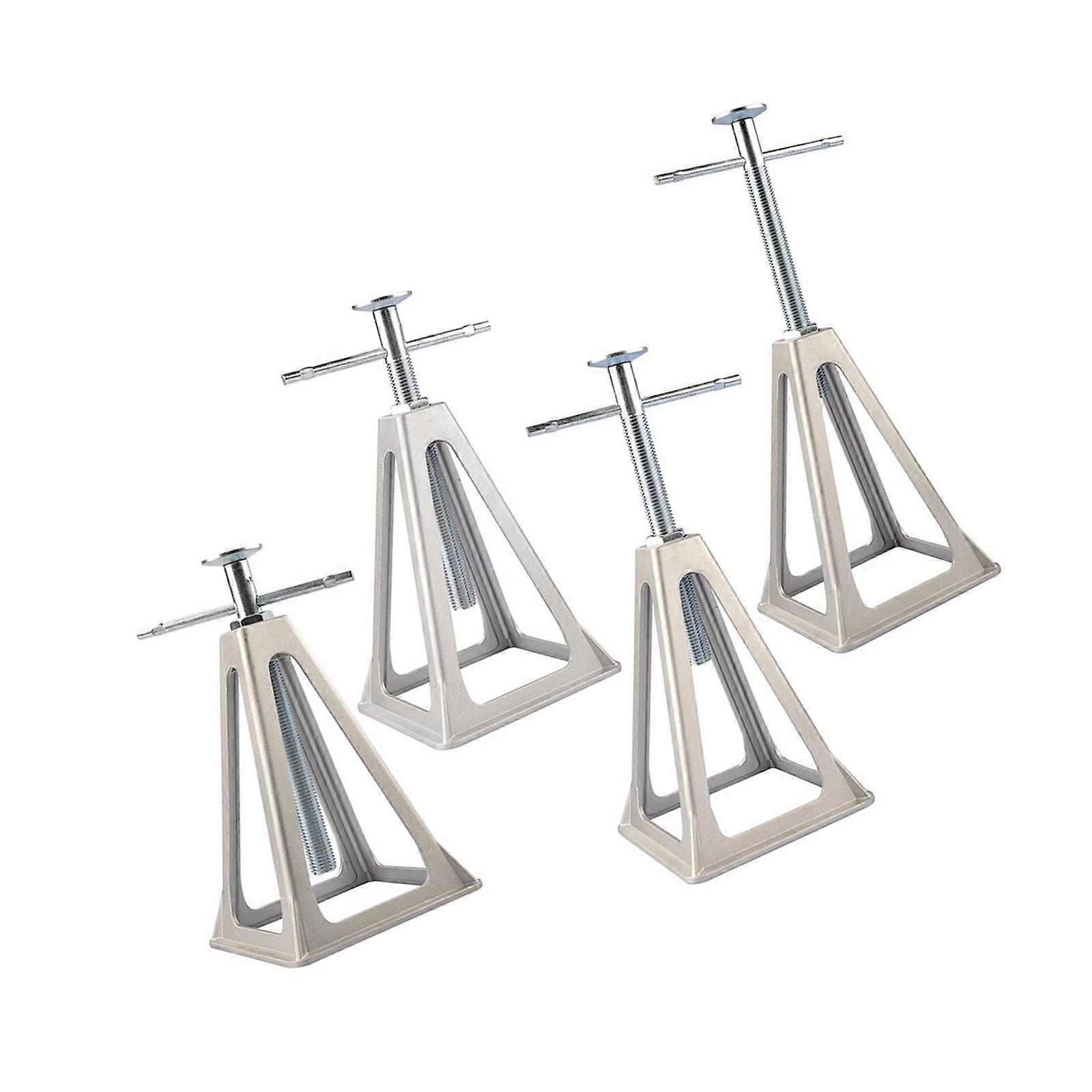 4 Piece Leveling System High Capacity Stabilizing Feet Quick Install Manual Crank Mechanism Multicolor