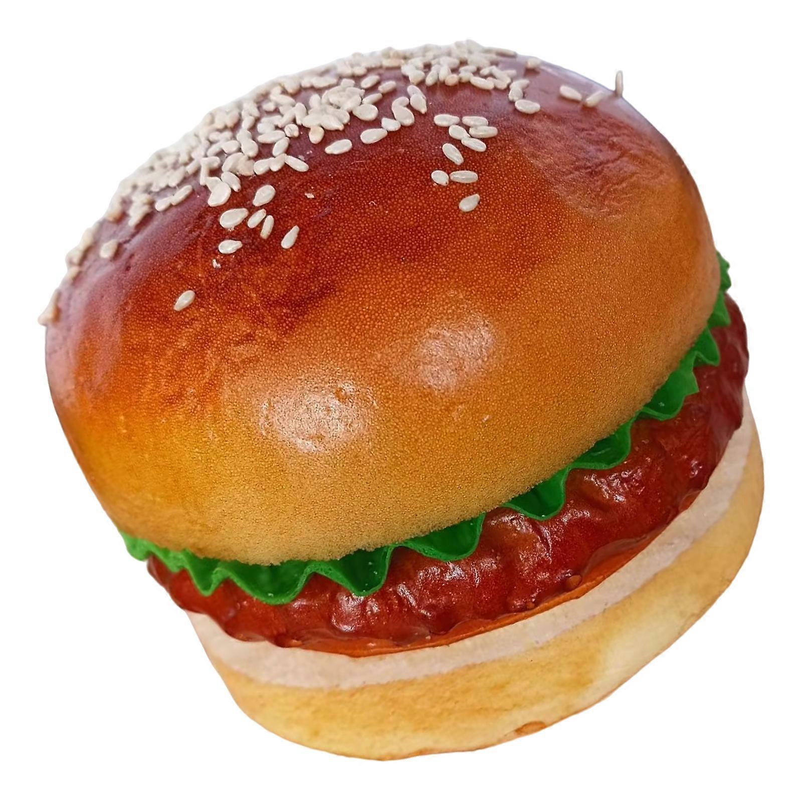 Realistic Artificial Hamburger PU Burger Model Simulation Food Decoration For Window Display And Home Party Decoration Multicolor