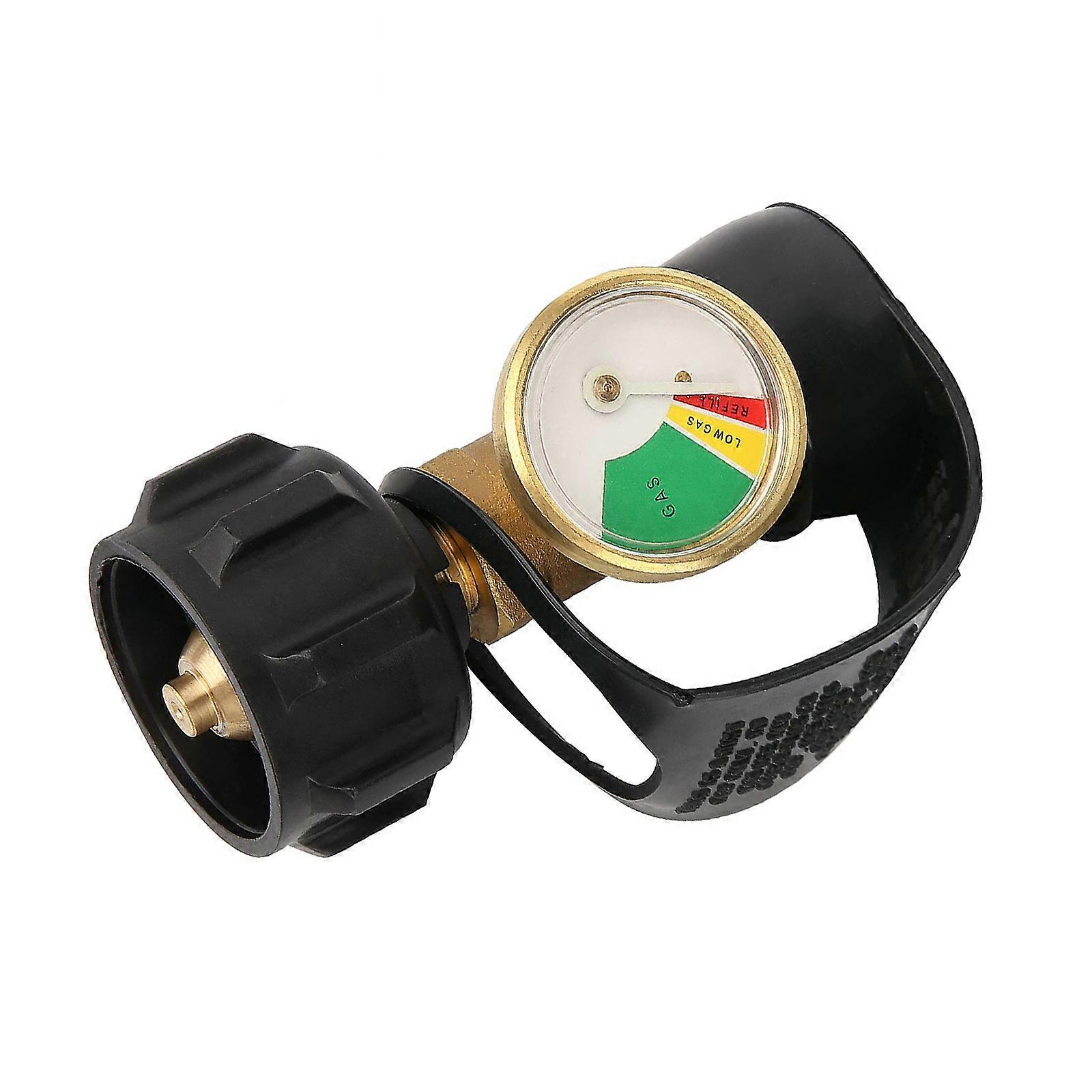Portable Propane Tanks Connectors With Pressure Indicator Brass Adapter for Old to New Styles Fitting Easy Installation Multicolor