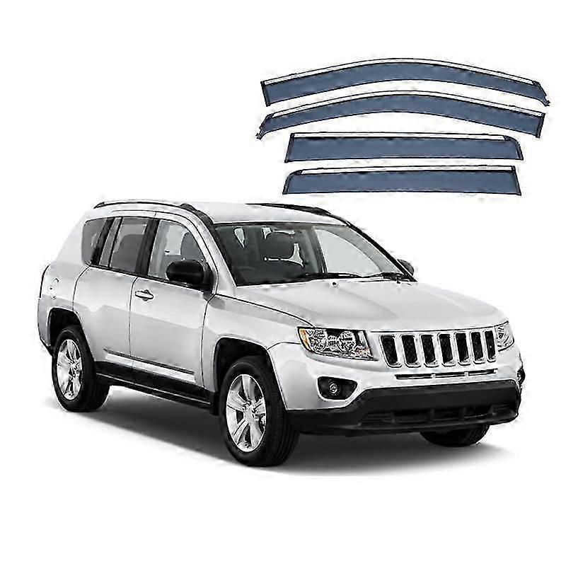 Exquisite Auto Windabweiser For Jeep Compass MK1-MK49 2007-2016, Window Rain Guards, Side Window Deflectors, Durable Car Accessory