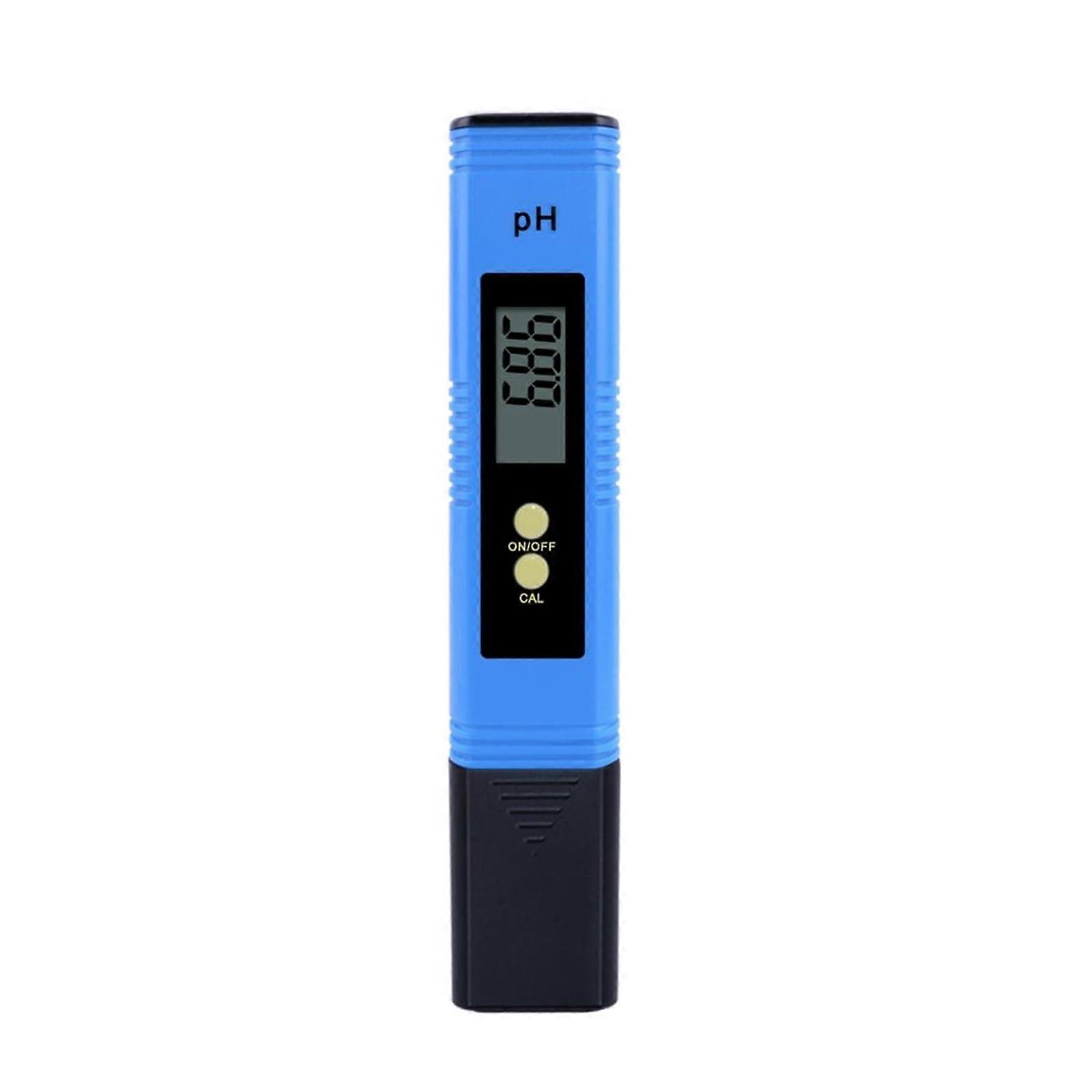 PH Tester Portable LCD Digital PH Meter Pen For Water Aquarium Pool Wine Urine Blue