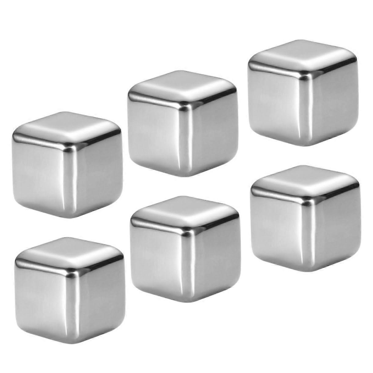 Reusable Ice Cube Stones 6Piece Set WearResistant Wine Rocks Whiskey Stones For Whiskey And Ice